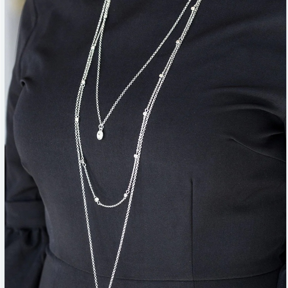 Paparazzi Silver Multi-Strand Necklace